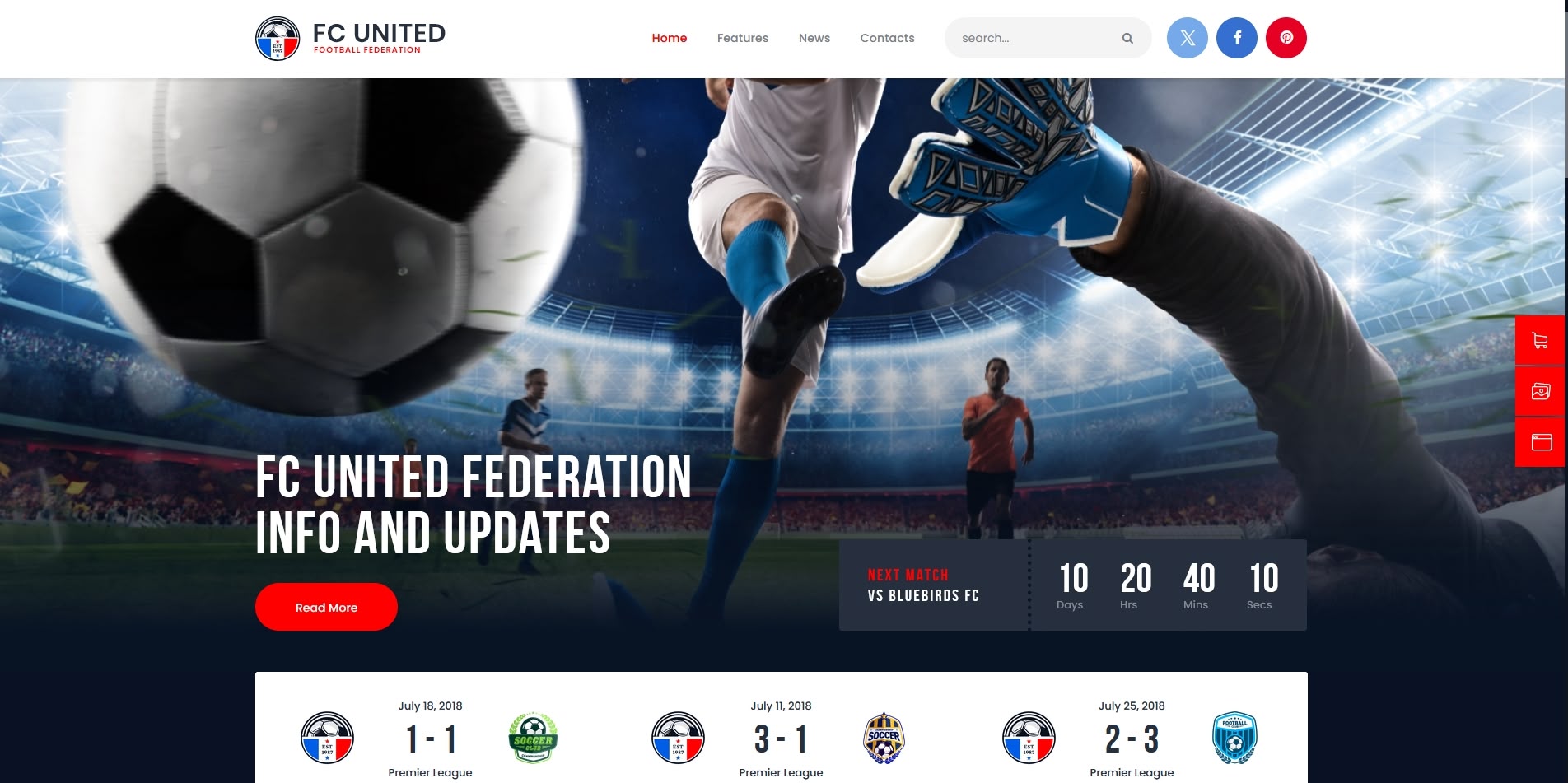 FC United Website Page by Brand 305