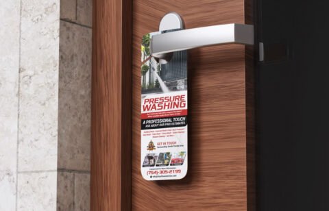 Door Hanger Display Mockup